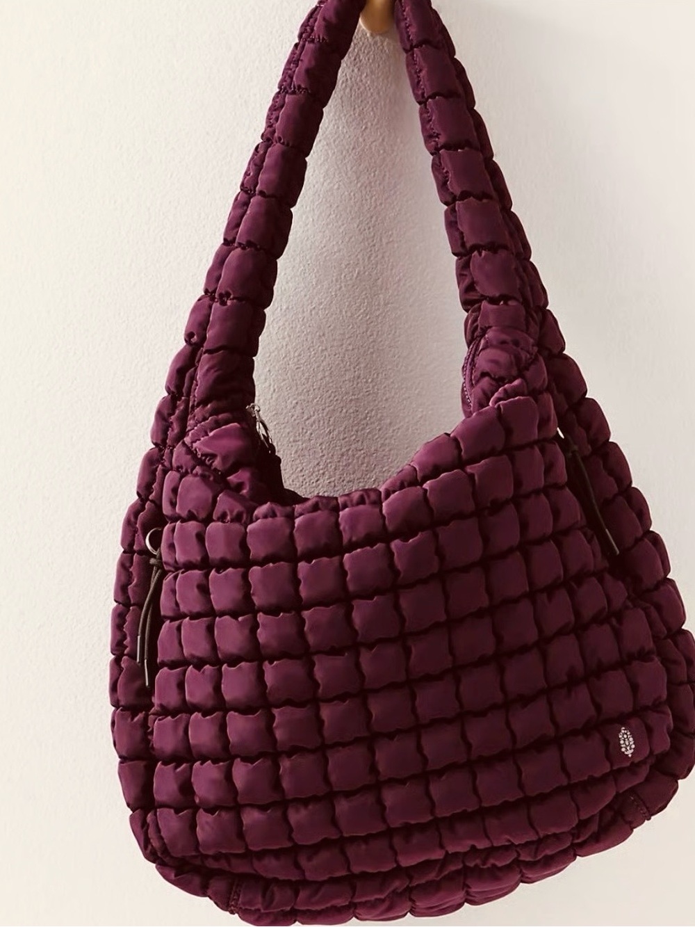 NWT Free People Movement |  Quilted Carryall Bag | Deep Mullberry